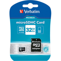 Verbatim 32GB Memory Card - Micro SDHC  Class 10 UHS-I  With Adapter