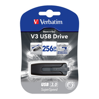 Verbatim V3 256GB Flash Drive - Grey - USB 3.0