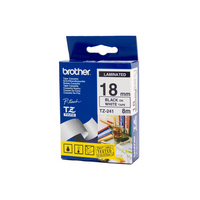 LABEL TAPE BROTHER P-TOUCH TZE-241 18MMX8M BLK/WHT(EACH) - LABEL TAPE BROTHER P-TOUCH TZE-241 18MMX8M BLK/WHT