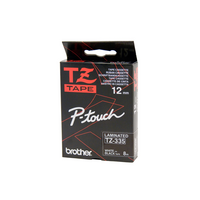 LABEL TAPE BROTHER P-TOUCH TZE-335 12MMX8M WHT/BLK(EACH) - LABEL TAPE BROTHER P-TOUCH TZE-335 12MMX8M WHT/BLK