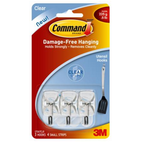 CLEAR HOOKS COMMAND ADHESIVE UTENSIL 17067CLR(EACH) - CLEAR HOOKS COMMAND ADHESIVE UTENSIL 17067CLR