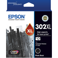 EPSON 302XL PHOTO BLACK INK CLARIA PREMIUM FOR EXPRESSION PREMIUM XP-6000