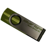 Team Color Turn 16GB Flash Drive - Green - USB 2.0