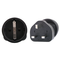 Schuko to UK 3 Pin Plug Adapter