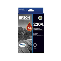 Epson 220XL Twin Pack Durabrite Ink Cartridges - 220XL - High Capacity DURABrite Ultra - Twin Pack Black Ink Cartridge