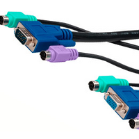 1.8m KVMCombo 2X PS2  HD15 Male to Female Cable - Cabac 1.8m KVMCombo 2X PS2  HD15 Male to Female Cable