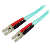 Fiber Optic Cable - 10 Gb Aqua - Multimode Duplex 50/125 - LSZH - LC/LC - 1 m - StarTech.com 1m Fiber Optic Cable - 10 Gb Aqua - Multimode Duplex 50/1