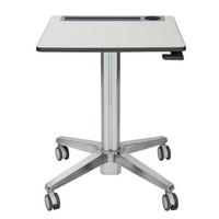 LearnFit - Sit-Stand Student Desk  White/Silver