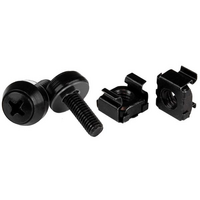 M5 x 12mm - Screws and Cage Nuts - 50 Pack  Black - StarTech.com M5 x 12mm Screws and Cage Nuts - 50 Pack - M5 Mounting Screws and Cage Nuts for Serve