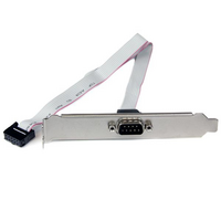 16in (40cm) 9 Pin Serial Male to 10 Pin Motherboard Header Slot Plate - StarTech.com 16in (40cm) 9 Pin Serial Male to 10 Pin Motherboard Header Slot P