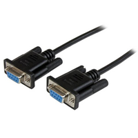1m Black DB9 RS232 Serial Null Modem Cable F/F - StarTech.com 1m Black DB9 RS232 Serial Null Modem Cable F/F - DB9 Female to Female - 9 pin RS232 Null