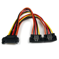StarTech 6in Latching SATA Power Y Splitter Cable Adapter - M/F