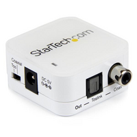 Two Way Digital Coax to Toslink Optical Audio Converter Repeater - StarTech.com Two Way Digital Coax to Toslink Optical Audio Converter Repeater