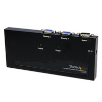 2 Port High Resolution VGA Video Splitter - 350 MHz - StarTech.com 2 Port High Resolution VGA Video Splitter with Built-in video Amplifier - 350 MHz -