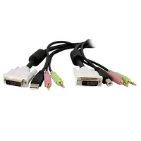 15ft 4-in-1 USB Dual Link DVI-D KVM Switch Cable w/ Audio & Microphone - StarTech.com 1 5ft / 4m 4-in-1 USB Dual Link DVI-D KVM Switch Cable w/ Audio 