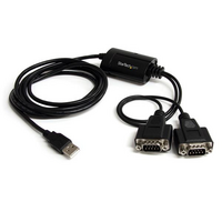 2 Port FTDI USB to Serial RS232 Adapter Cable with COM Retention - StarTech.com 2-Port FTDI USB to Serial Adapter DB9 - COM Retention - USB to Serial 