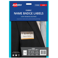 LABEL AVERY EVENTS & BRANDING L7427 FABRIC NAME BADGE 10 UP 88X52MM PK15