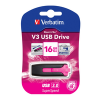 Verbatim V3 16GB Flash Drive - Pink - USB 3.0