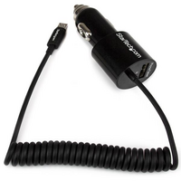 Startech Car Charger - Black - 1 USB Port  1 Micro USB
