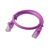 8Ware Cat6a Ethernet Cable 50cm - Purple