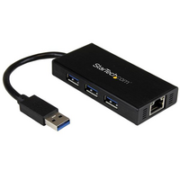 Startech Portable USB Hub - 4x USB3.0  1x Ethernet