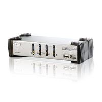 4 Port USB KVMP Switch with audio and USB 1.1 Hub - Cables Included - Aten 4 Port USB KVMP Switch with audio and USB 1.1 Hub - Cables Included