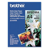 BP60MA Inkjet Paper - Brother BP60MA Inkjet Paper  A4 (210×297 mm)  Matte  Inkjet printing  White  145 g/m²  25 sheets