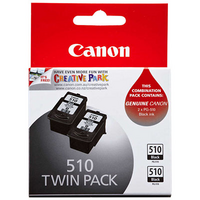 Canon PG510-Twin PG510 Black Cartridge X2 - CANON PIXMA IP2700 CANON PIXMA MP240 CANON PIXMA MP250 CANON PIXMA MP270 CANON PIXMA MP280 CANON PIXMA MP2