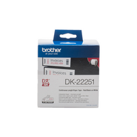 DK-22251 - Brother DK-22251  Black and red on white  DK  Black  Blue  White  Thermal transfer  QL-800 QL-810W QL-820NWB  Box