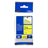 TZe-S651 - BROTHER TZE-S651 STRONG ADHESIVE TAPE 24MM BLACK ON YELLOW