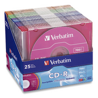 52X CD-R Media Standard - Verbatim 52X CD-R Media Standard  CD-R  700 MB  25 pc(s)  80 min  52x  Slimcase