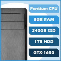 Sandstorm Gaming PC - Pentium, 8GB, 240GB SSD + 1TB, GTX1650, Win10