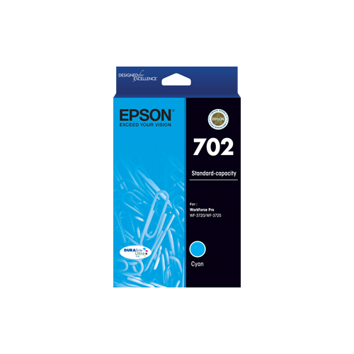 702 Cyan Ink Cartridge - EPSON WORKFORCE PRO WF 3720 EPSON WORKFORCE PRO WF 3725