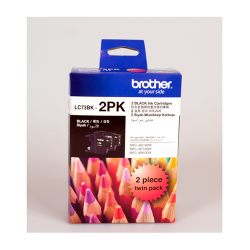 INKJET CART BROTHER LC73 BLACK TWIN PACK(EACH) - INKJET CART BROTHER LC73 BLACK TWIN PACK