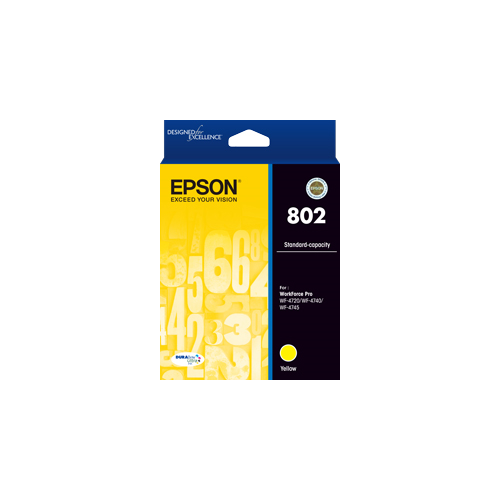 802 Yellow Ink Cartridge - EPSON WORKFORCE PRO WF 4720 EPSON WORKFORCE PRO WF 4740 EPSON WORKFORCE PRO WF 4745