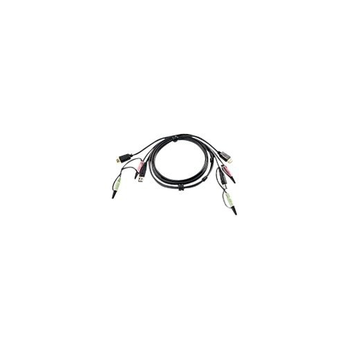 2L-7D02UH - 1.8m HDMI KVM Cable  USB A/B  2x Audio Plug  Black