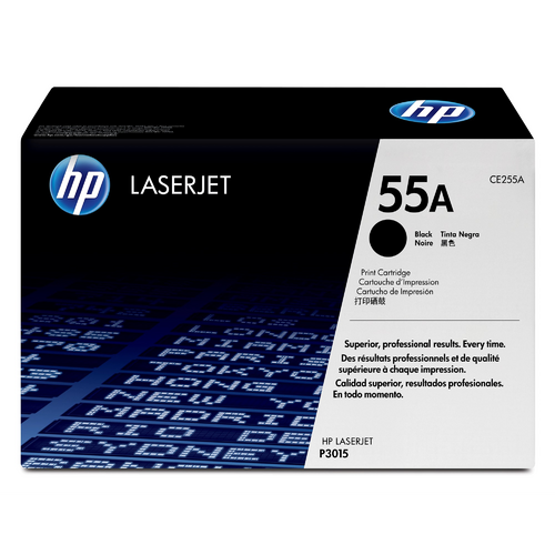 55A Black Original LaserJet Toner Cartridge - HP 55A Black LaserJet Toner Cartridge with Smart Printing Technology  6000 pages