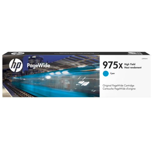 HP 975X Cyan Original PageWide Inkjet Cartridge - HP 975X INK CARTRIDGE CYAN