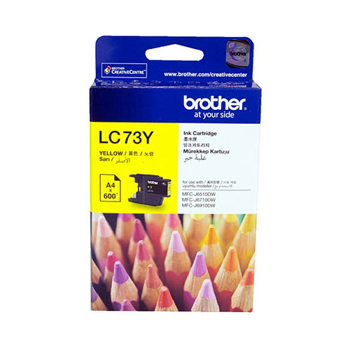 BROTHER LC-73Y INKJET CARTRIDGE HIGH CAPACITY YELLOW