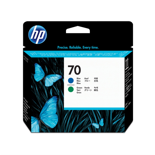 HP 70 Blue and Green DesignJet Printhead - 70 Blue and Green Printhead