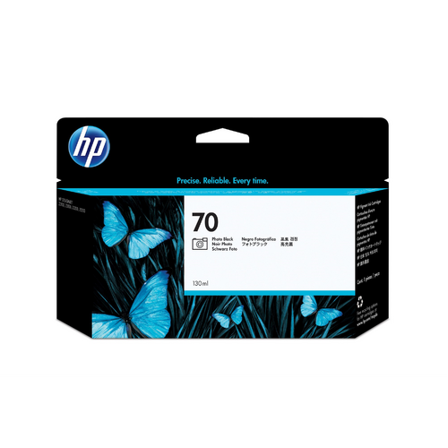 HP 70 130ml DesignJet Photo Black Ink Cartridge - 130ml  Pigment  Photo Black