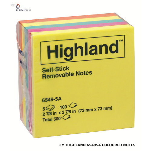 HIGHLAND NOTE PADS #6549-5A (73X73) ASST