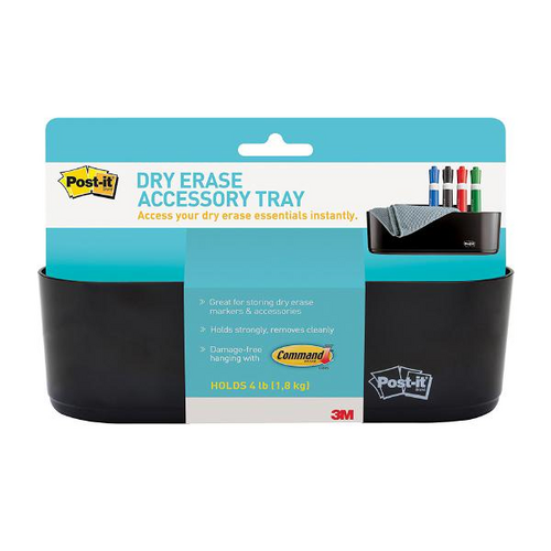 3M POST IT DRY ERASE TRAY - Access your dry erase essentials instantly using the Post-it Dry Erase Accessory Tray. The Post-it Dry Erase Accessory Tra