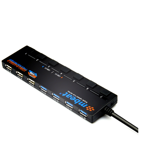 mBeat Powered USB Hub - 4 USB 3.0  3 USB 2.0