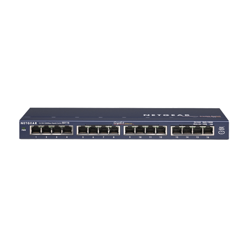 Netgear GS116 16 Port Rackmount Switch - 1Gbps  Unmanaged