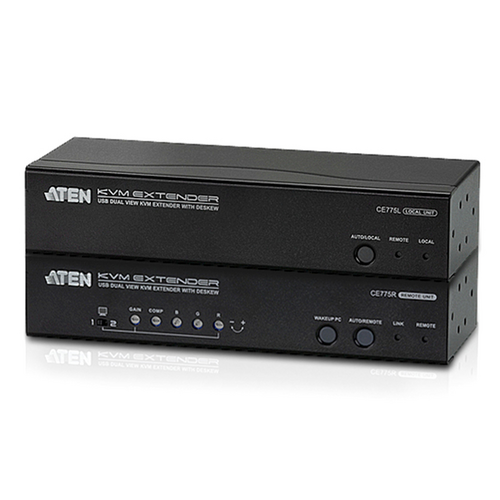 Aten USB Dual VGA KVM Console Extender with Deskew  Audio and RS232 - 1920x1200 or 300m Max
