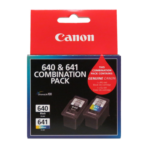 PG-640 + CL-641 - PG-640 Black and CL-641 Colour Ink Cartridge combination pack