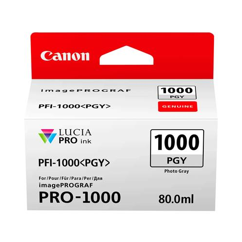 CANON PFI-1000PGY INK CARTRIDGE PHOTO GREY - CANON PFI-1000PGY INK CARTRIDGE PHOTO GREY