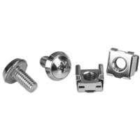 100 Pkg M6 Mounting Screws and Cage Nuts for Server Rack Cabinet - StarTech.com 100 Pkg M6 Mounting Screws and Cage Nuts for Server Rack Cabinet