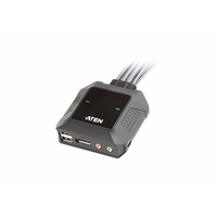 2 Port USB 2.0 DisplayPort 1.2 2560x1600@60Hz KVM Cable Switch with Audio - [ OLD SKU: CS22DP ] - 2 Port USB 2.0 DisplayPort 1.2 2560x1600@60Hz KVM Ca